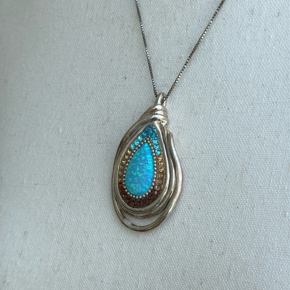 Gorgeous RARE retired Orit Schatzman 925 Israel Sterling silver pendant necklace - Picture 6 of 9